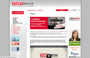 Screenshot Start-Messe.de