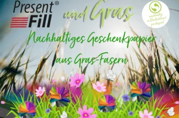Nachhaltiges Geschenkpapier aus Gras-Fasern hergestellt in Deutschland